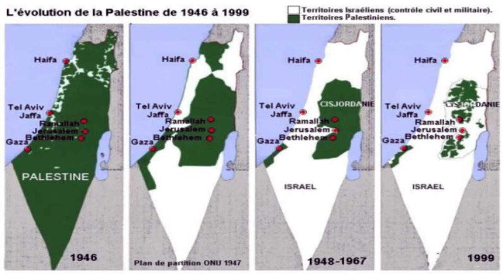 carte palestine 1948