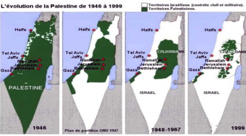 carte palestine 1948