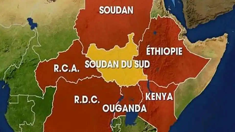 carte soudan Ethiopie